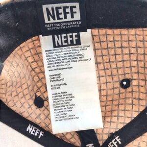 Neff Black and Tan Baseball Cap Hat STYLE: NF0106